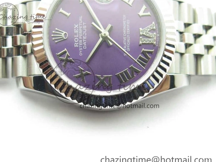 MiroTime 0508 Datejust 31mm 278271 SS BP Maker Best Edition Purple Roman Dial on Jubilee Bracelet OdorResistant 2724